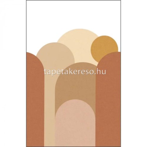 Caselio ColorBox 3 vlies anyagú fehér, barna, okker, beige színű geometriai modern poszter