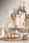 Decoprint Cute Walls vlies anyagú, barna, szürke színű, vár, állatos, Gyerek poszter
