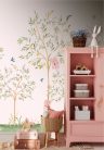 Decoprint Cute Walls vlies anyagú, fehér, zöld, sárga, barna színű, madaras, fás, Gyerek poszter