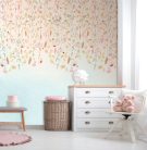 Decoprint Cute Walls vlies anyagú, kék, sárga, zöld színű, leveles, madaras, virágos, Gyerek poszter
