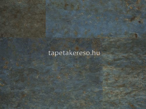 Omexco Casca farost, vlies anyagú kék, barna színű famintás, kockás natural tapéta