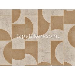   Omexco Casca parafa, vlies anyagú barna, beige, arany színű geometriai natural tapéta