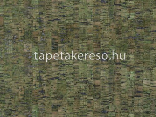 Omexco Casca parafa, vlies anyagú zöld, fekete színű foltos natural tapéta
