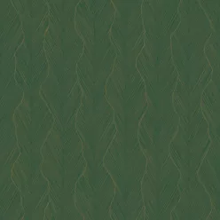   Casamance Ecrin, papír, vinyl anyagú, zöld, arany színű, 3d, vonalas, hullámos, Modern tapéta