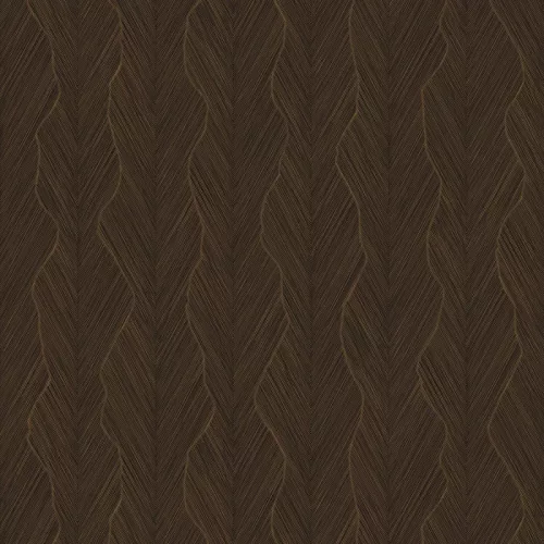 Casamance Ecrin, papír, vinyl anyagú, fekete, arany színű, 3d, vonalas, hullámos, Modern tapéta