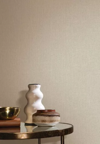 Casamance Tressora, vlies anyagú, beige, barna színű, szövethatású, Modern tapéta