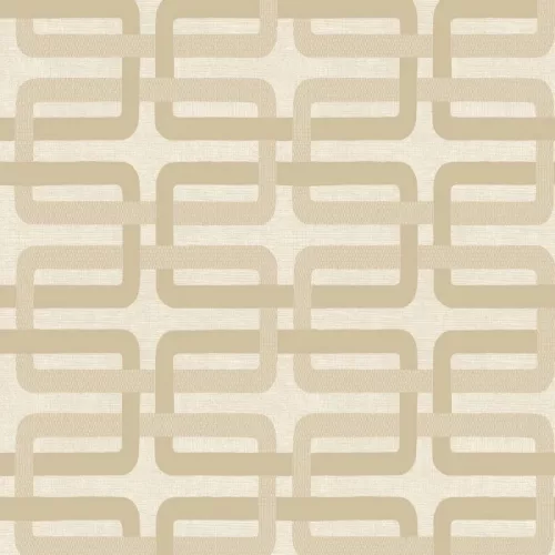 Casamance Tressora, vlies anyagú, beige, barna színű, geometriai, Modern tapéta
