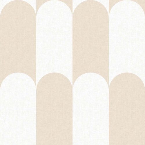 Cristiana Masi Botany House vlies anyagú, beige, fehér színű, geometriai, Modern tapéta