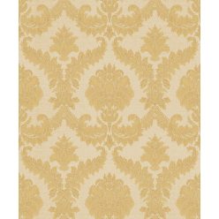   Cristiana Masi The Best Classic Elegant vlies, vinyl anyagú, beige, mustársárga színű, barokk, Klasszikus tapéta