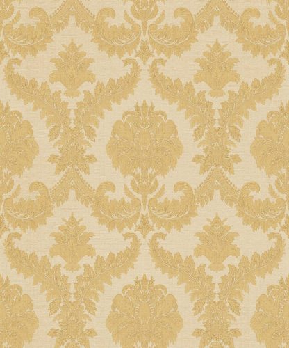 Cristiana Masi The Best Classic Elegant vlies, vinyl anyagú, beige, mustársárga színű, barokk, Klasszikus tapéta