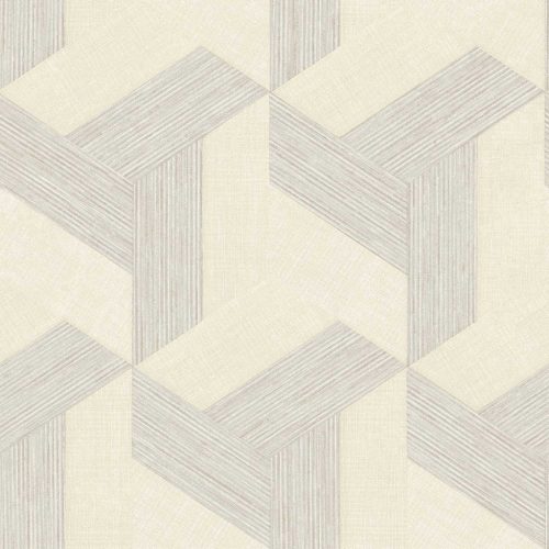 Cristiana Masi Sintesi vinyl, vlies anyagú, beige, barna színű, geometriai, Modern tapéta