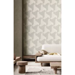   Cristiana Masi Sintesi vinyl, vlies anyagú, beige, barna színű, geometriai, Modern tapéta