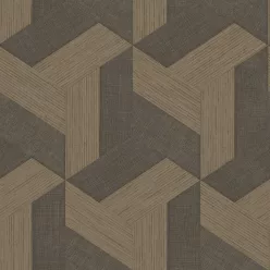   Cristiana Masi Sintesi vinyl, vlies anyagú, barna, szürke színű, geometriai, Modern tapéta