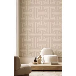   Cristiana Masi Sintesi vinyl, vlies anyagú, beige, barna színű, geometriai, Modern tapéta
