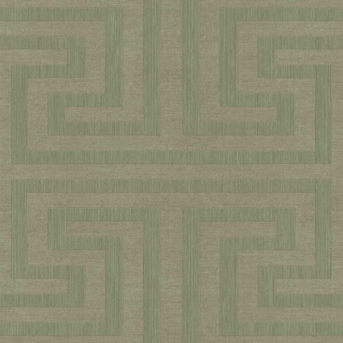 Cristiana Masi Sintesi vinyl, vlies anyagú, zöld, szürke színű, geometriai, Modern tapéta