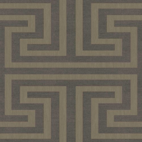 Cristiana Masi Sintesi vinyl, vlies anyagú, szürke, barna színű, geometriai, Modern tapéta