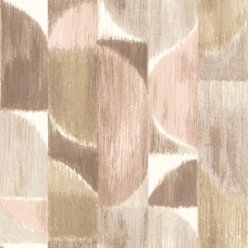 Cristiana Masi Sintesi vinyl, vlies anyagú, barna, beige  színű, geometriai, Modern tapéta