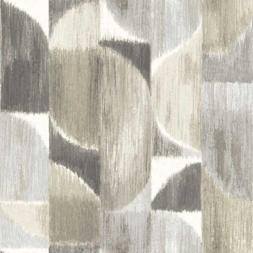 Cristiana Masi Sintesi vinyl, vlies anyagú, fehér, szürke, zöld színű, geometriai, Modern tapéta