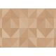 Cristiana Masi, Vitalis, vlies, vinyl anyagú, barna, csillámos színű, geometriai, Modern tapéta
