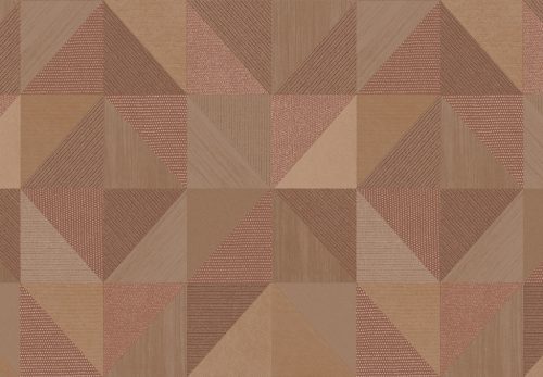 Cristiana Masi, Vitalis, vlies, vinyl anyagú, barna színű, geometriai, Modern tapéta