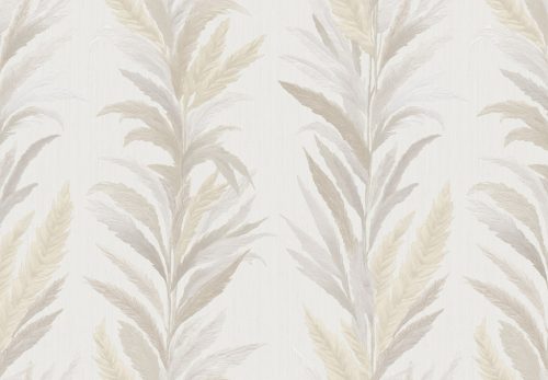 Cristiana Masi Ornamenta vlies, vinyl anyagú, vajszínű, beige, szürke színű, leveles, Klasszikus tapéta