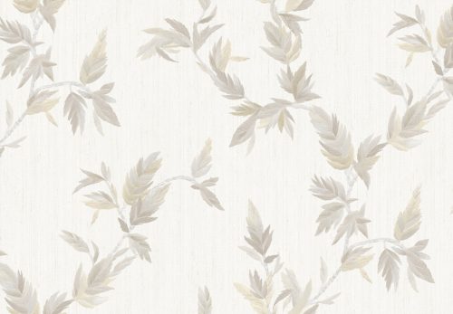 Cristiana Masi Ornamenta vlies, vinyl anyagú, vajszínű, szürke, beige színű, ágas, leveles, Klasszikus tapéta