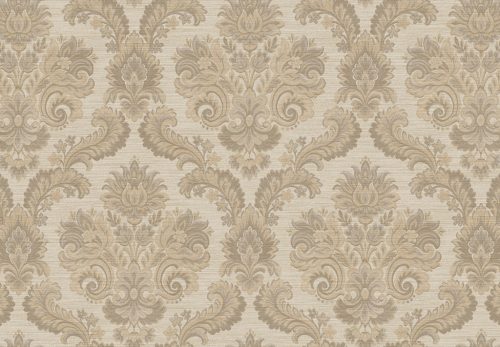 Cristiana Masi Ornamenta vlies, vinyl anyagú, beige, barna színű, barokk, Klasszikus tapéta
