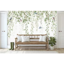   WallVision Consalnet Poszter modern fehér, zöld, kék, rózsaszínszínű, vlies Madaras, leveles