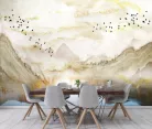 WallVision Consalnet Poszter modern barna, fekete, beige, sárgaszínű, vlies hegyvidék