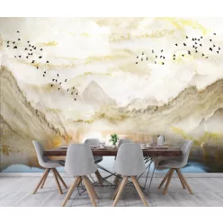  WallVision Consalnet Poszter modern barna, fekete, beige, sárgaszínű, vlies hegyvidék