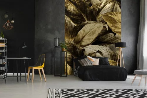 WallVision Consalnet Poszter modern mustársárga, barnaszínű, vlies leveles