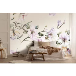   WallVision Consalnet Poszter vintage zöld, rózsaszín, beige, fehérszínű, vlies növényes, virágos