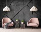 WallVision Consalnet Poszter modern szürke, feketeszínű, vlies geometriai