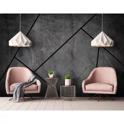   WallVision Consalnet Poszter modern szürke, feketeszínű, vlies geometriai
