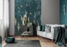 WallVision Consalnet Poszter modern türkiz, aranyszínű, vlies növényes, állatos