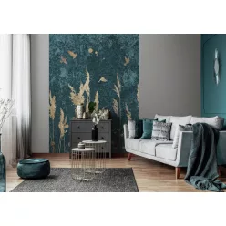   WallVision Consalnet Poszter modern türkiz, aranyszínű, vlies növényes, állatos