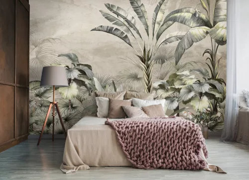 WallVision Consalnet Poszter modern zöld, homok, barnaszínű, vlies növényes