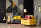 WallVision Consalnet Poszter modern arany, szürke, fekete, narancssárgaszínű, vlies geometriai