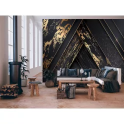  WallVision Consalnet Poszter modern fekete, aranyszínű, vlies geometriai