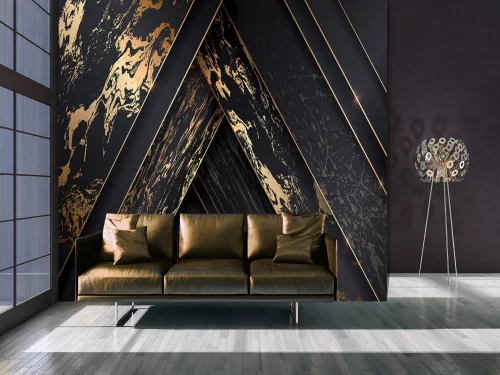 WallVision Consalnet Poszter modern fekete, aranyszínű, vlies geometriai