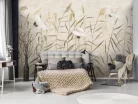 WallVision Consalnet Poszter modern beige, zöld, fehérszínű, vlies növényes, madaras
