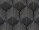 WallVision Consalnet Poszter modern szürke, aranyszínű, vlies geometriai, 3d