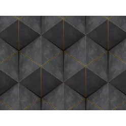   WallVision Consalnet Poszter modern szürke, aranyszínű, vlies geometriai, 3d