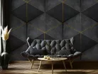 WallVision Consalnet Poszter modern szürke, aranyszínű, vlies geometriai, 3d