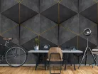 WallVision Consalnet Poszter modern szürke, aranyszínű, vlies geometriai, 3d