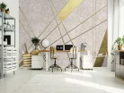 WallVision Consalnet Poszter modern arany, homokszínű, vlies geometriai