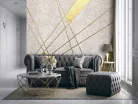 WallVision Consalnet Poszter modern arany, homokszínű, vlies geometriai