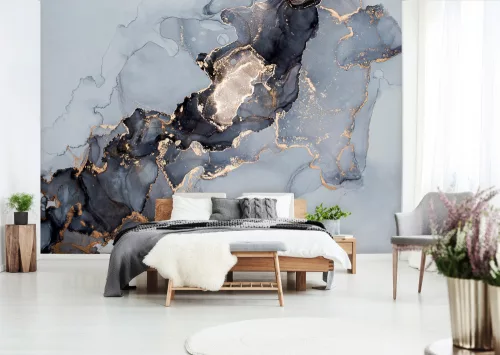 WallVision Consalnet Poszter modern bronz, fekete, szürkeszínű, vlies márvány