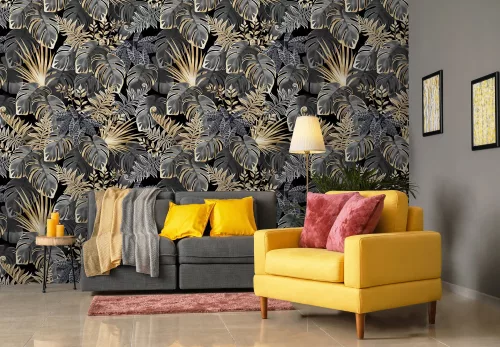 WallVision Consalnet Poszter modern fekete, arany, szürke, fehérszínű, vlies leveles