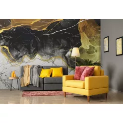   WallVision Consalnet Poszter modern fekete, arany, narancssárga, fehérszínű, vlies márvány